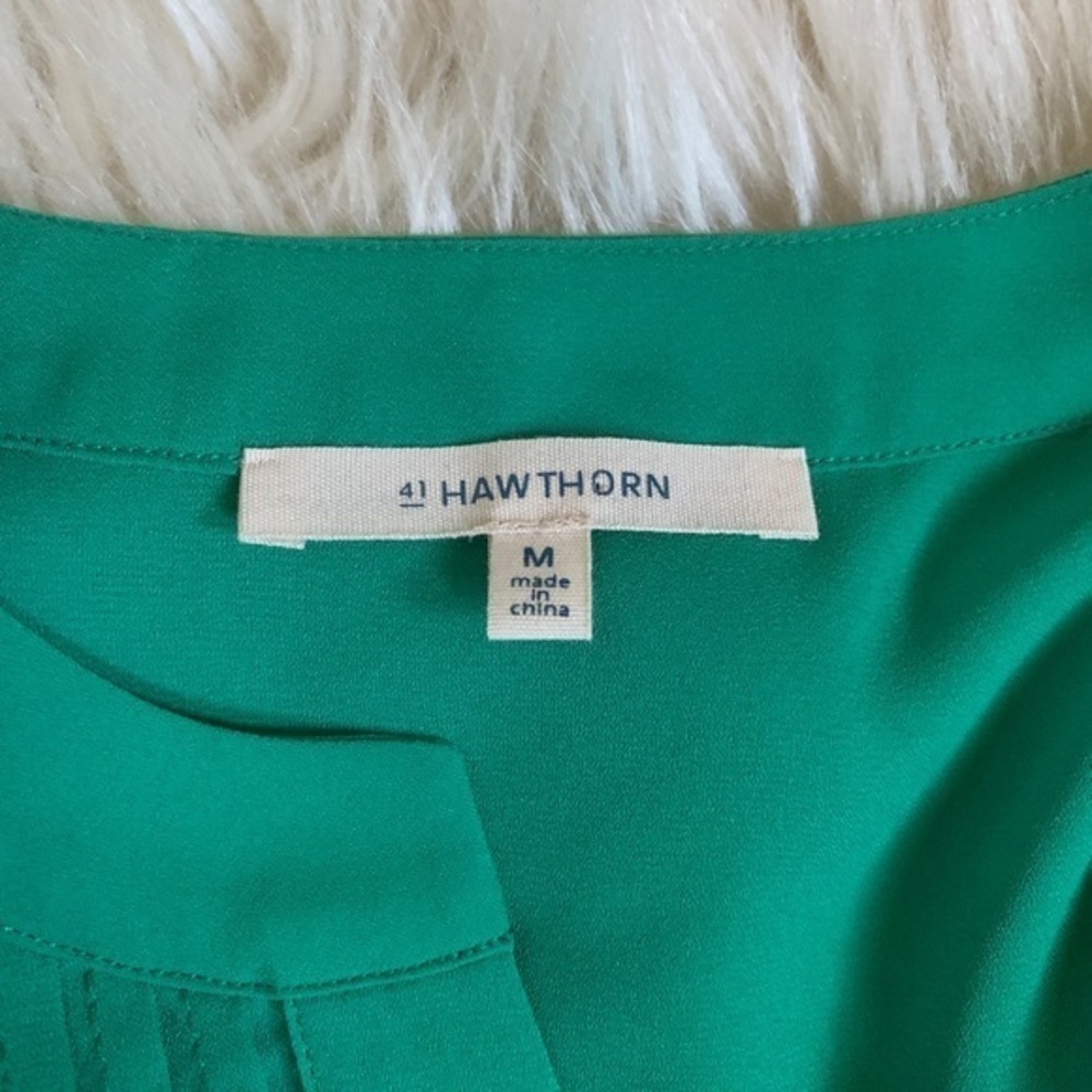 Stitch Fix 41 Hawthorn Green Button Down Blouse M View 3